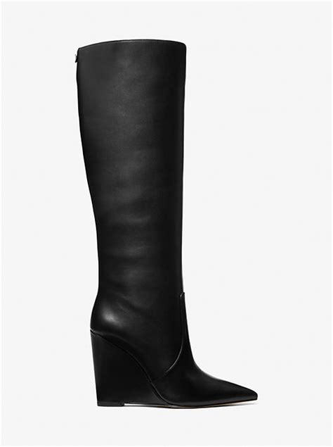 michael kors lace up wedge booties|Michael Kors isra wedge boots.